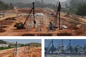 Equipamento de cravação de perfis metálicos